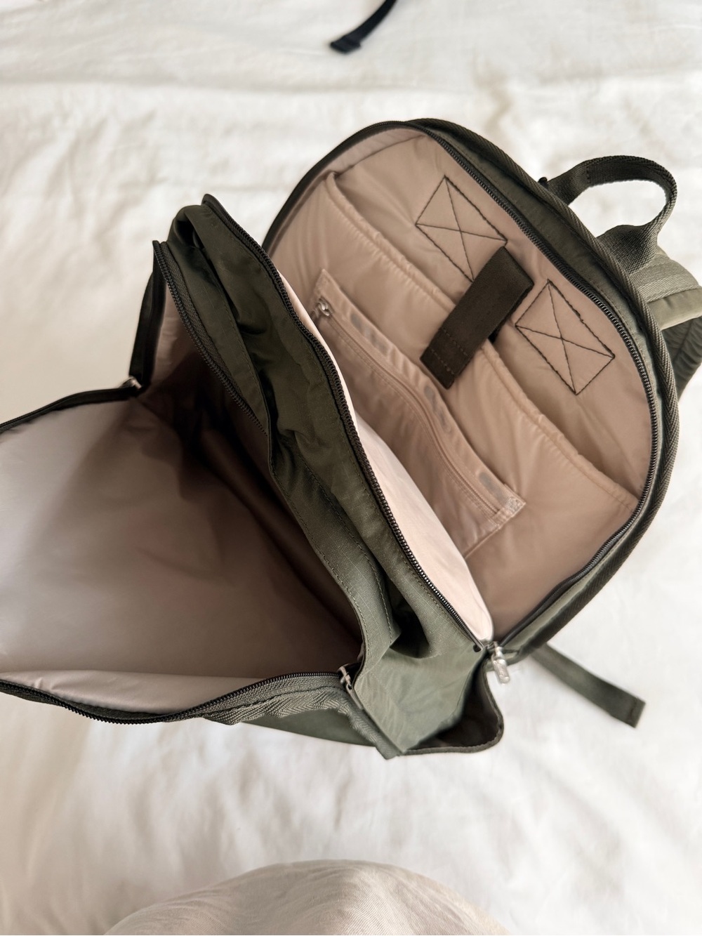 LeSportsac Route backpack in dark olive - Picture 2 of 3